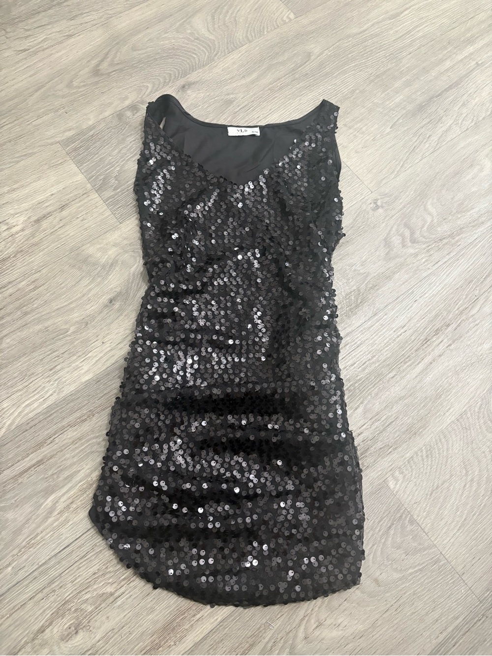 Black Sequin Sleeveless Top